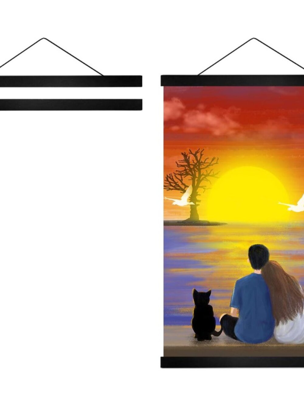 16 inch Wide Magnetic Poster Hanger Frame, 16x20 16x24 16x22 Wood Frame for Post